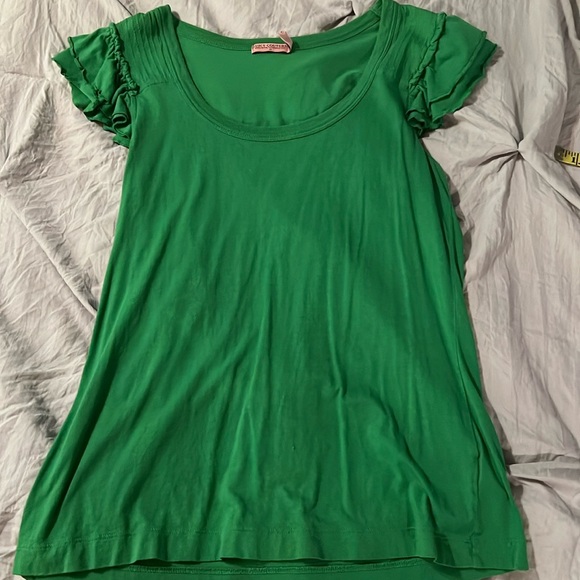 Juicy couture Y2K ruffle sleeve women’s medium top EUC Shirt - Picture 3 of 7